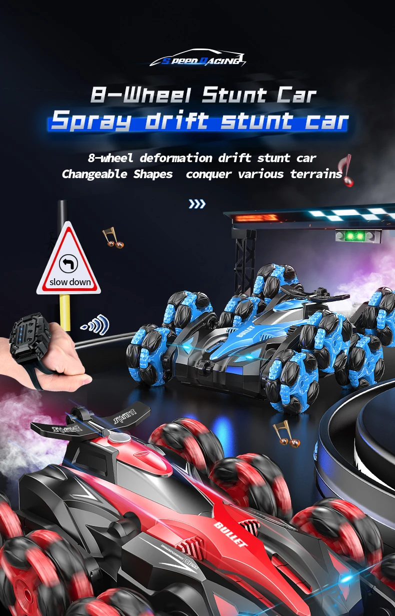 Eight wheels 2.4G Toy Remote Control Stunt Car - Image 12
