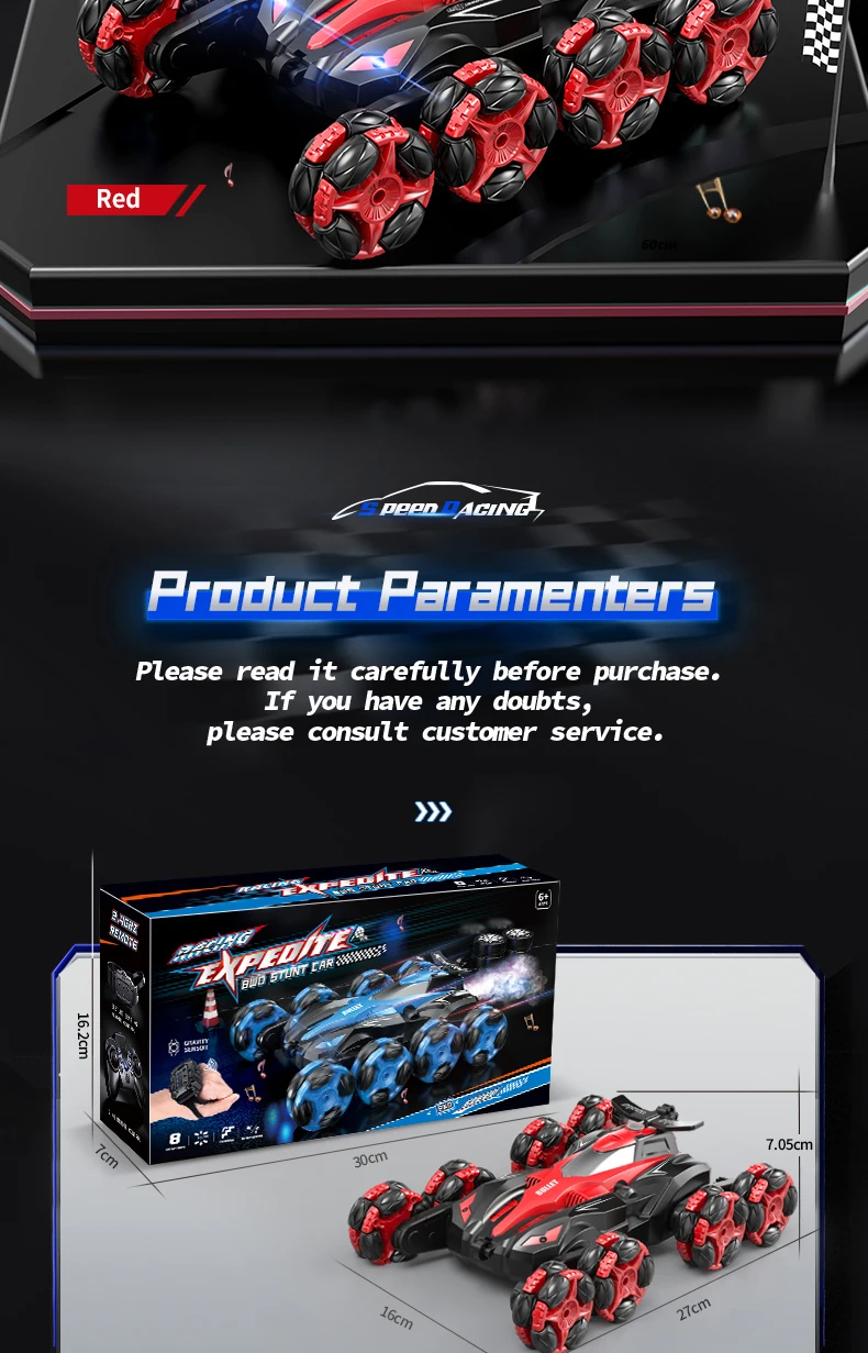 Eight wheels 2.4G Toy Remote Control Stunt Car - Image 28
