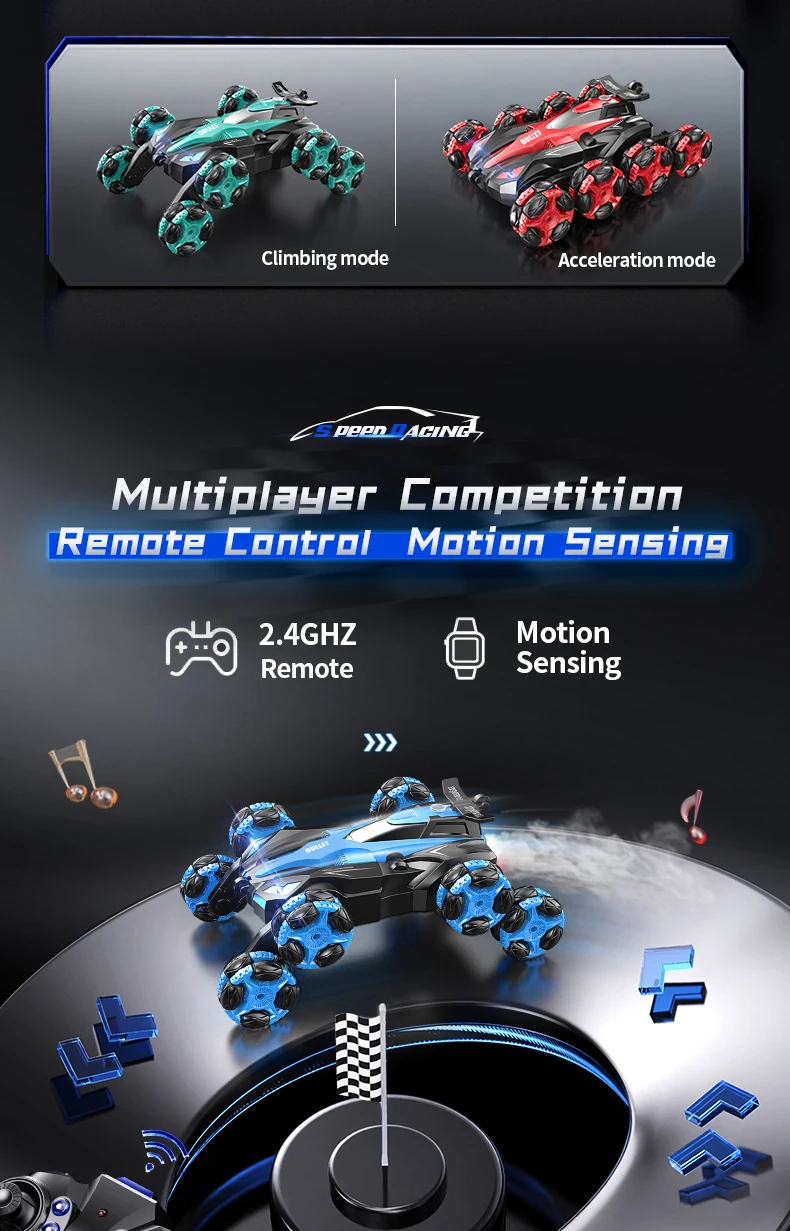 Eight wheels 2.4G Toy Remote Control Stunt Car - Image 16