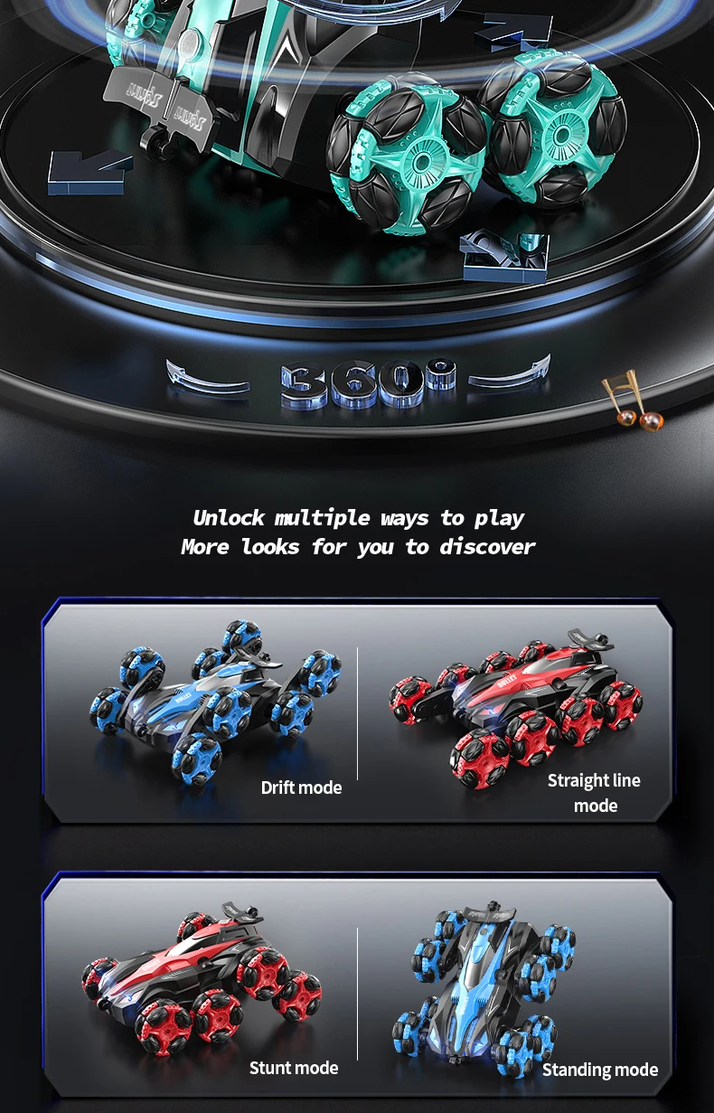 Eight wheels 2.4G Toy Remote Control Stunt Car - Image 15