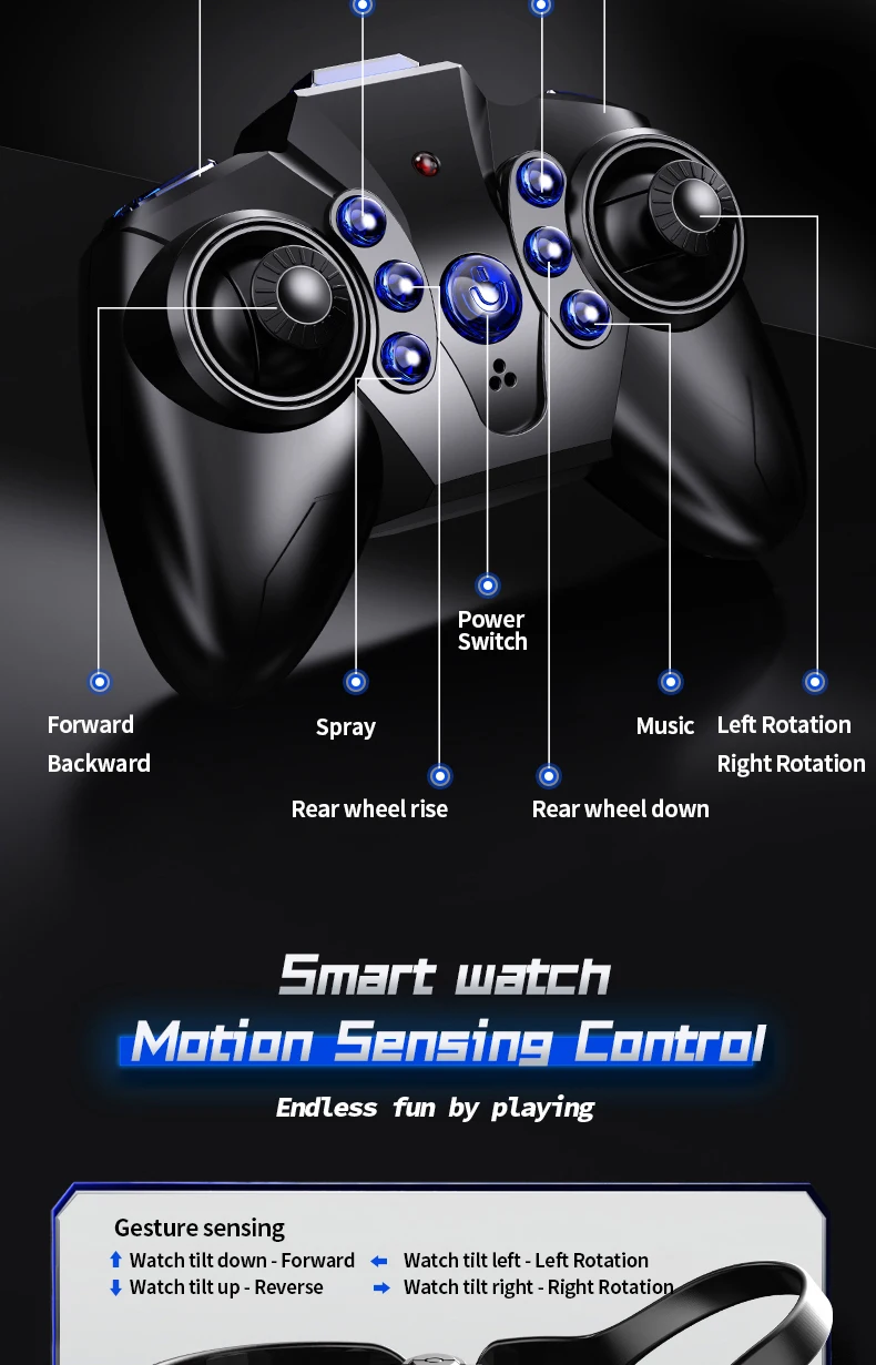 Eight wheels 2.4G Toy Remote Control Stunt Car - Image 25
